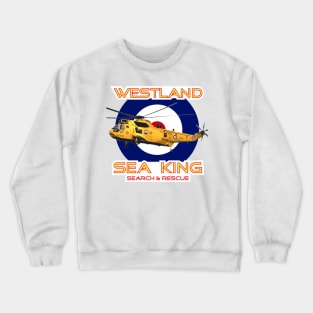 Westland Sea King Search and rescue helicopter in RAF roundel, Crewneck Sweatshirt